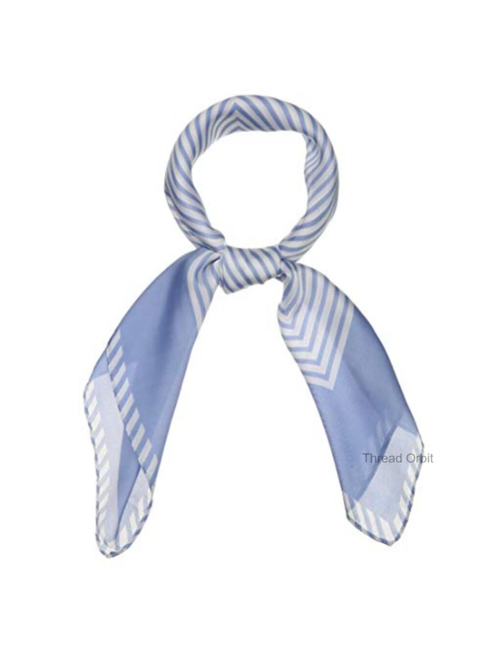 100% Polyester Stripe Print Square Scarf Kerchief Neck Scarf Lightweight